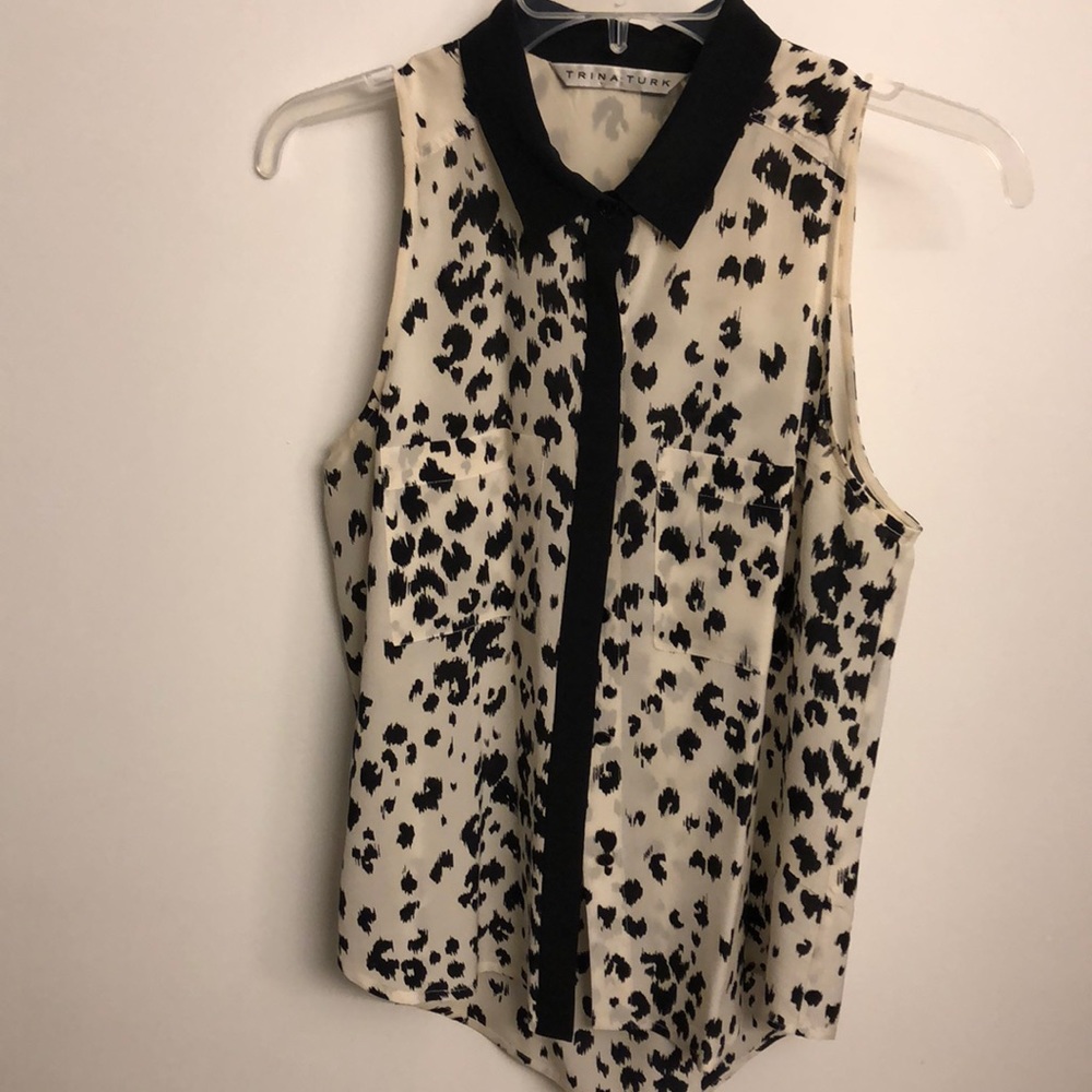Trina Turk silk sleeveless blouse